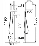 PAVIA Free Standing Mixer - Brushed Nickel