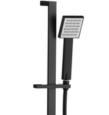 TARAN Shower Rail with Square Handheld Shower Piece - Black
