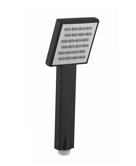 TARAN Shower Rail with Square Handheld Shower Piece - Black