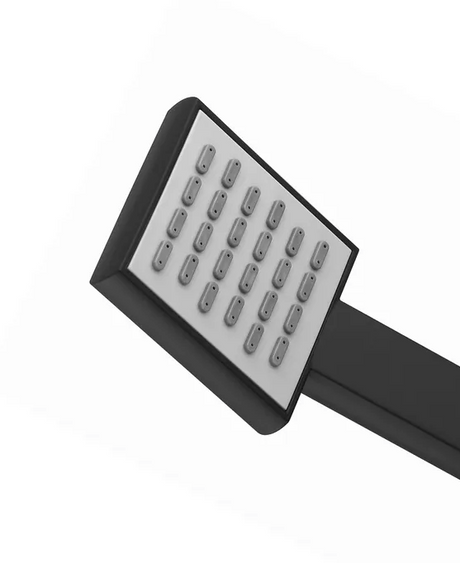 TARAN Shower Rail with Square Handheld Shower Piece - Black