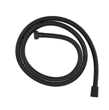 TARAN Shower Rail with Square Handheld Shower Piece - Black