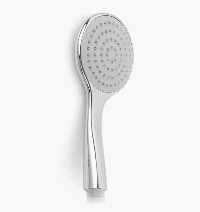 PAVIA Shower Rail with Round Handheld Shower Piece - Chrome