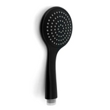 PAVIA Shower Rail with Round Handheld Shower Piece - Black