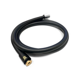 PAVIA Shower Rail with Round Handheld Shower Piece - Black