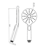 PAVIA Handheld Shower Set Round - Brushed Gun Metal