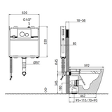 CRAWFORD Rimless Wall Faced Floor Smart Toilet