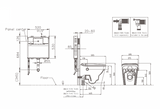 AUTOLUX Rimless Wall Faced Floor Smart Toilet