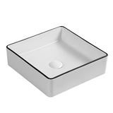 Aulic MACLEOD Black&White Ceramic Basin (Square: 360x360x120)