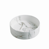 POSEIDON Matte White Marble Basin (352x352x112)