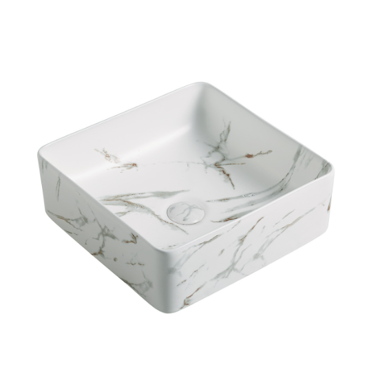 POSEIDON Matte white Carrara Basin (Square: 360x360x130)