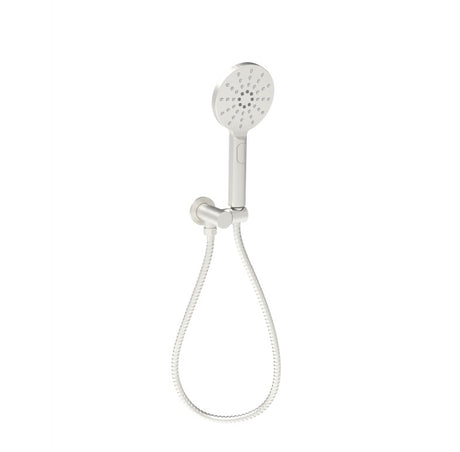 Cora Round Hand Shower On Wall Outlet Bracket - Brushed Nickel