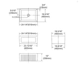 HAMPSHIRE Butler / Farmhouse Sink 616x465x256mm