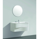 MARMO LED Round Solid Surface Frame Mirror 700x700mm