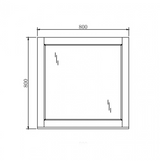 MANHATTAN Square Frame Mirror 800x800mm - Clearance