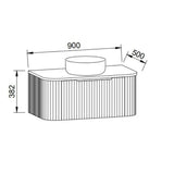 Timberline SANTOS Fluted Wall Hung Vanity (All Sizes)