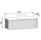 Timberline SANTOS Fluted Wall Hung Vanity (All Sizes)