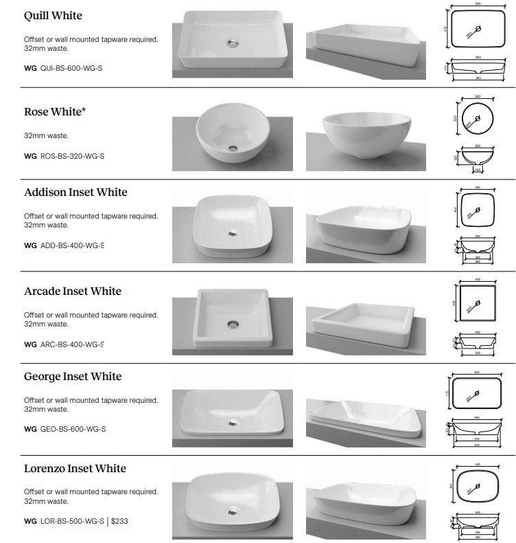 Timberline SANTOS Fluted Wall Hung Vanity (All Sizes)