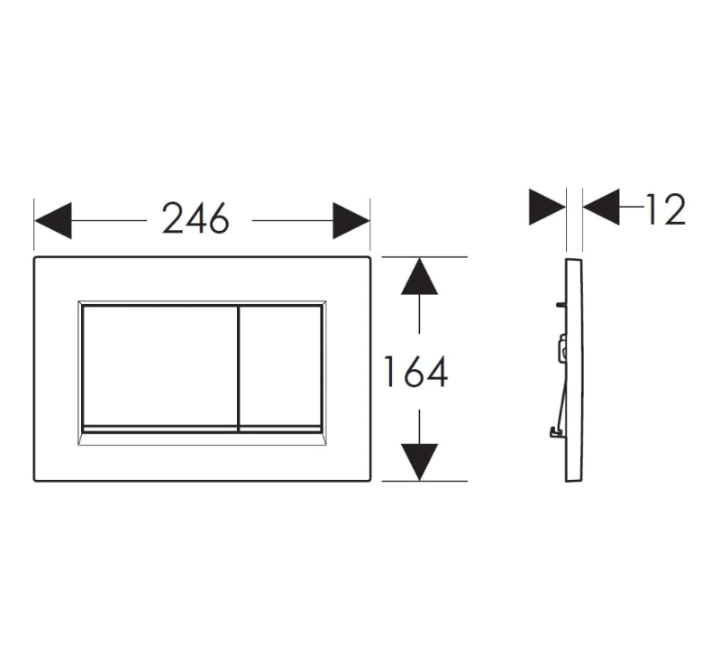 Geberit Sigma30 Flush Plate – Matt Black Finish, Black Trim