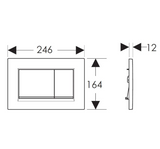 Geberit Sigma30 Flush Plate – Matt Black Finish, Black Trim