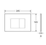 Mercio R&T Square Flush Plate - White