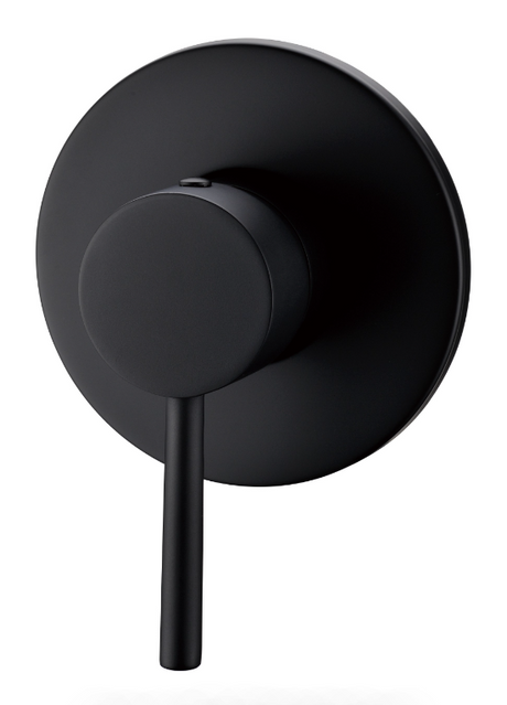 Otus Pin Handle Round Wall Mixer - Matte Black