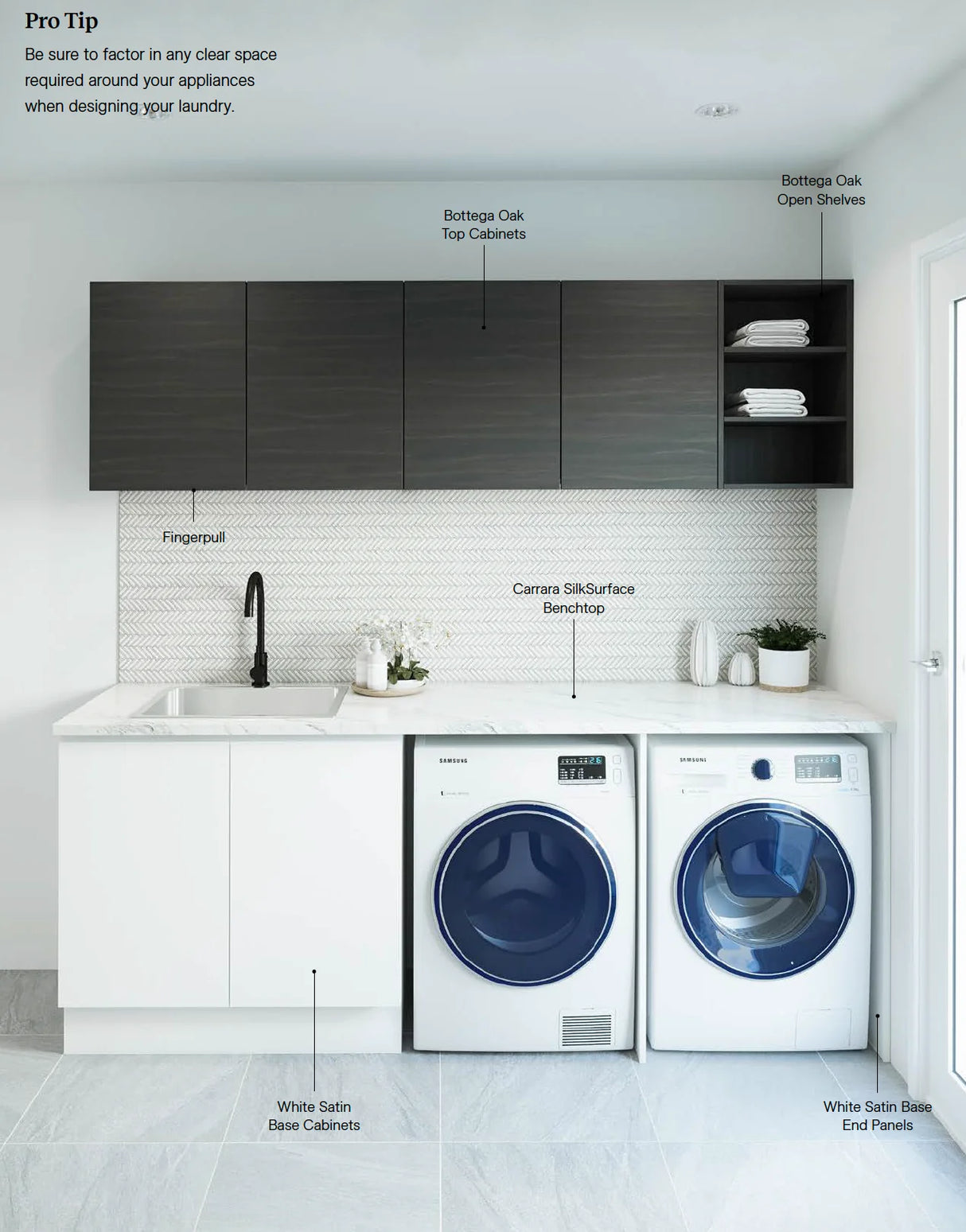 Timberline Custom 2232mm Laundry And Wall Cabinet Package