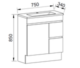Timberline ENSUITE Single Bowl Floor Standing Vanity (All Sizes)