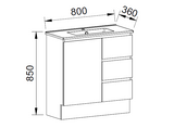 Timberline FLORIDA ENSUITE Single Bowl Floor Standing Vanity (All Sizes)