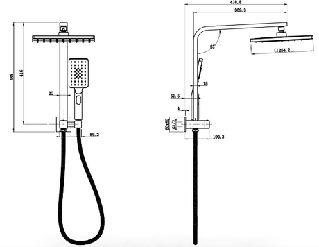 Sando Mini-MultiFunction Shower Set