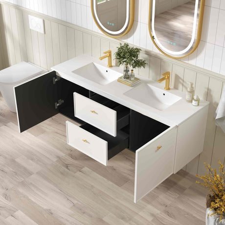 Seattle Wall Hung Vanity Cabinet Matte White 