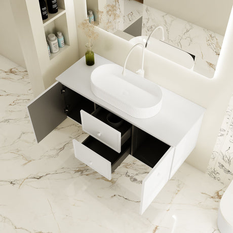 Seattle Wall Hung Vanity Cabinet Matte White 
