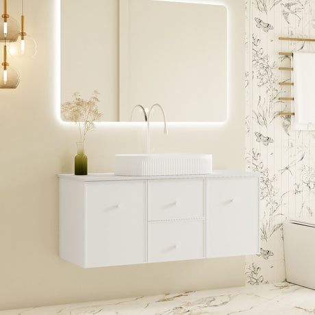 Seattle Wall Hung Vanity Cabinet Matte White 