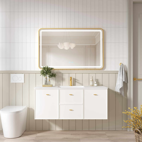 Seattle Wall Hung Vanity Cabinet Matte White 
