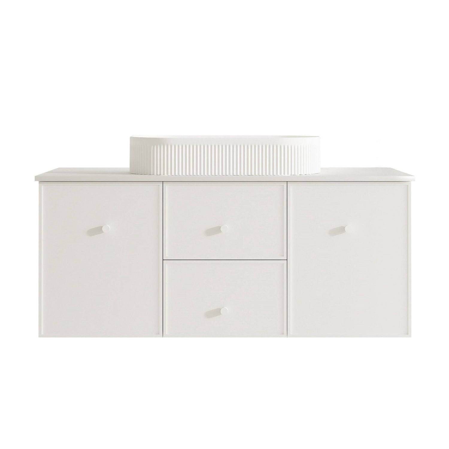 Seattle Wall Hung Vanity Cabinet Matte White 