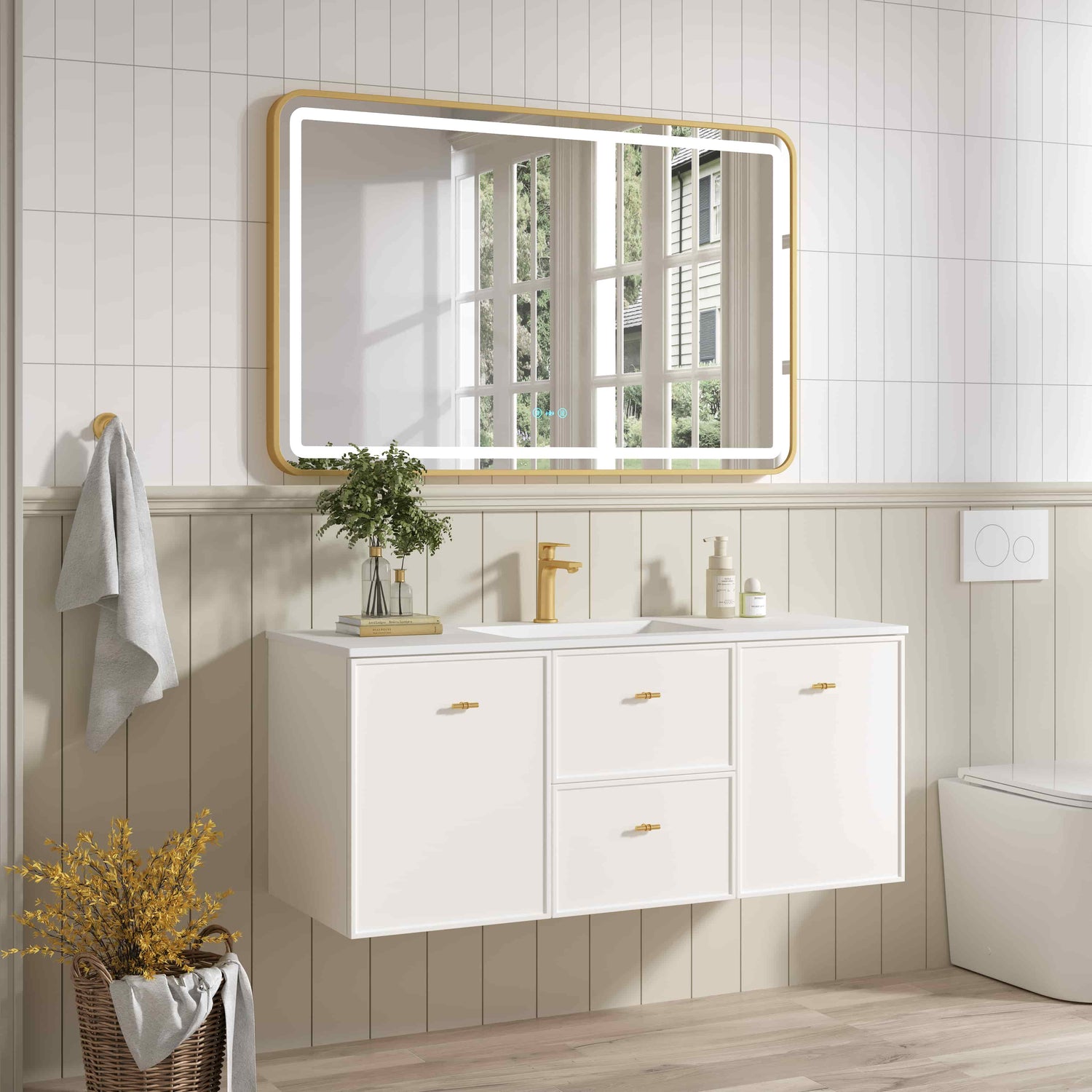Seattle Wall Hung Vanity Cabinet Matte White 
