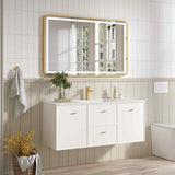 Seattle Wall Hung Vanity Cabinet Matte White 