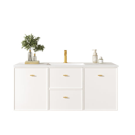 Seattle Wall Hung Vanity Cabinet Matte White 