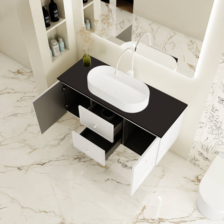 Seattle Wall Hung Vanity Cabinet Matte White 