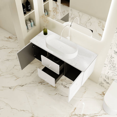 Seattle Wall Hung Vanity Cabinet Matte White 