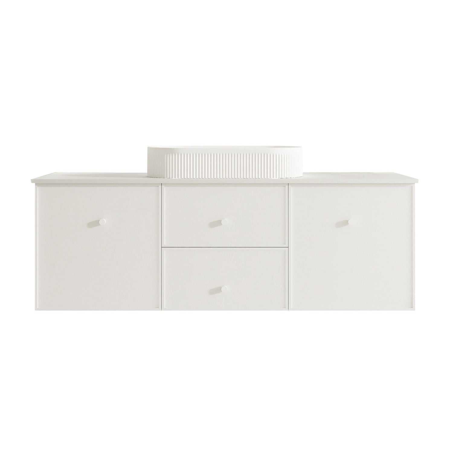 Seattle Wall Hung Vanity Cabinet Matte White 