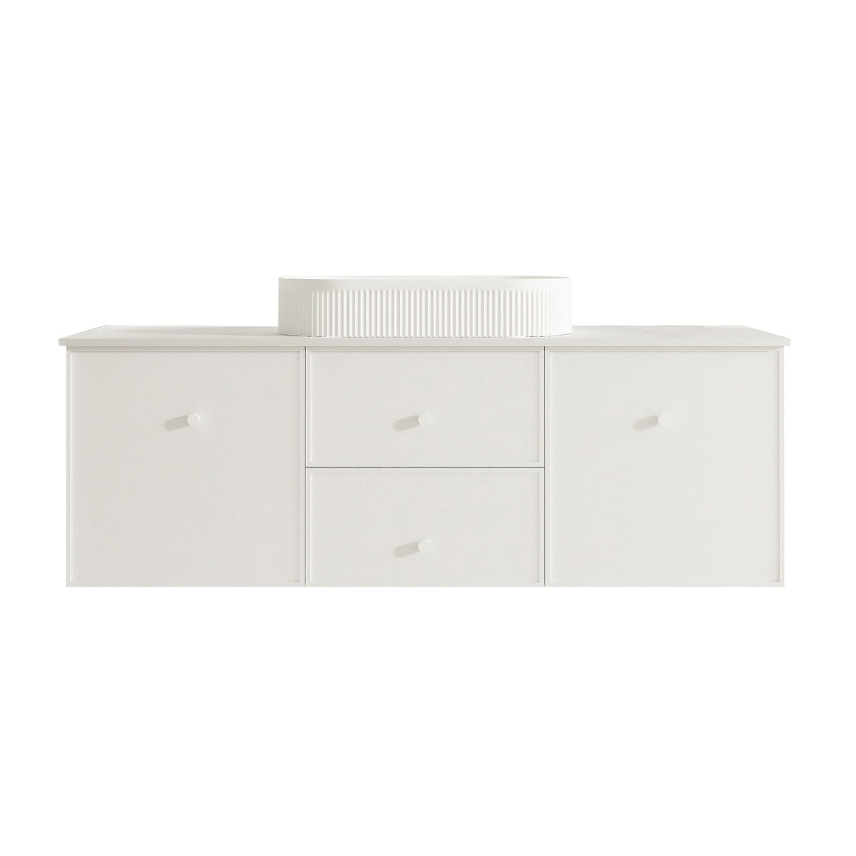 Seattle Wall Hung Vanity Cabinet Matte White 