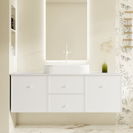 Seattle Wall Hung Vanity Cabinet Matte White 