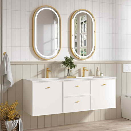 Seattle Wall Hung Vanity Cabinet Matte White 