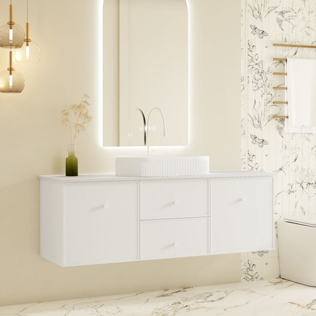 Seattle Wall Hung Vanity Cabinet Matte White 