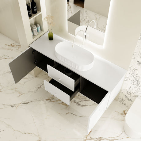 Seattle Wall Hung Vanity Cabinet Matte White 