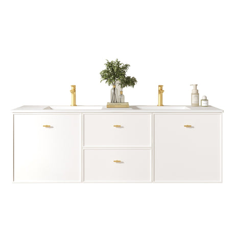 Seattle Wall Hung Vanity Cabinet Matte White 