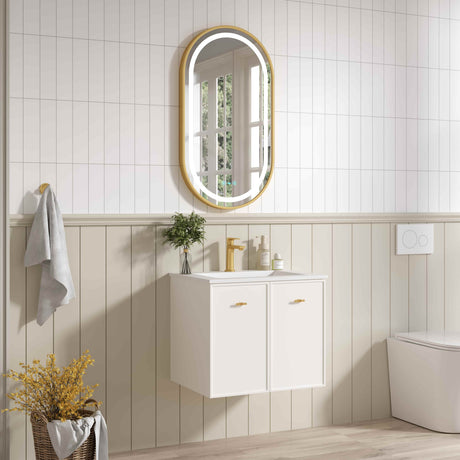 Seattle Wall Hung Vanity Cabinet Matte White 