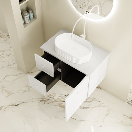 Seattle Wall Hung Vanity Cabinet Matte White 