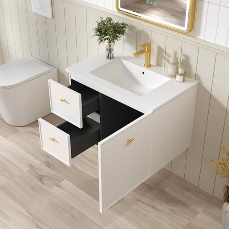 Seattle Wall Hung Vanity Cabinet Matte White 