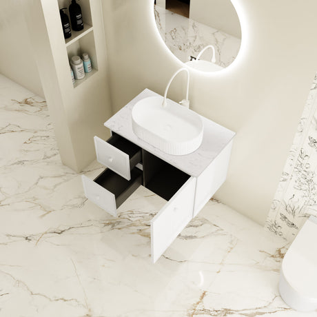 Seattle Wall Hung Vanity Cabinet Matte White 